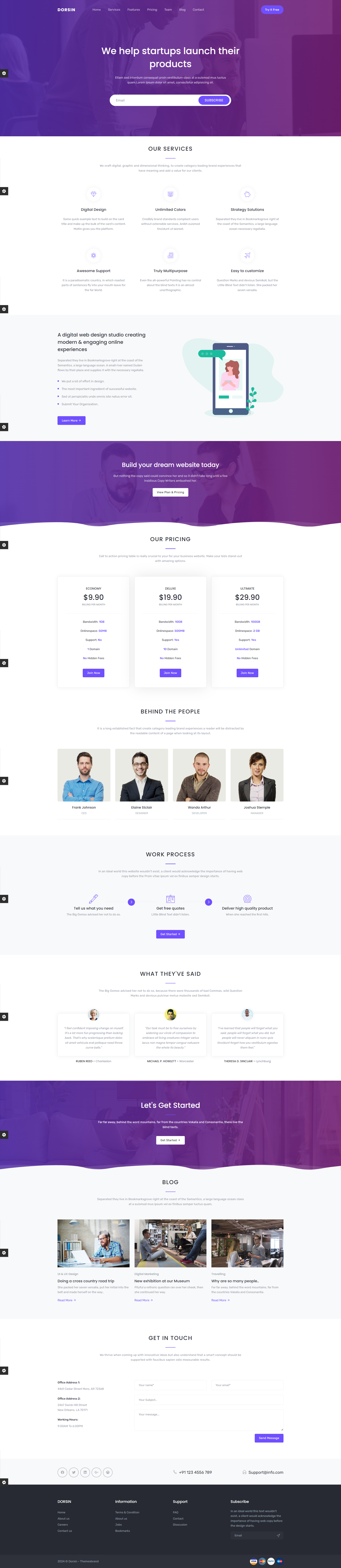 landing page